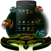 3D Neon Rotate Spinner Theme