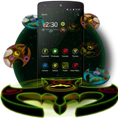 3D Neon Rotate Spinner Theme