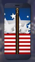 4th July Zipper Lock Screen - 4th July Lock Screen Plakat