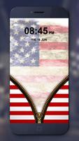 4th July Zipper Lock Screen - 4th July Lock Screen capture d'écran 2