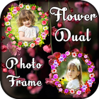 Flower Dual Photo Frame - Photo Editor آئیکن