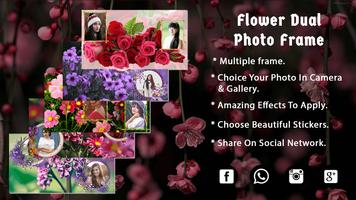 Flower Dual Photo Frame - Photo Editor постер