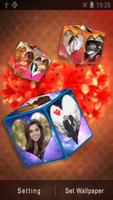 3D Romantic Love Cube HD Live Wallpaper ポスター