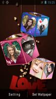 3D Romantic Love Cube HD Live Wallpaper تصوير الشاشة 1