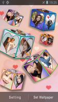 برنامه‌نما 3D Romantic Love Cube HD Live Wallpaper عکس از صفحه