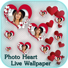 Love Live Wallpaper - Floating Photo Hearts-icoon