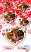 Love Live Wallpaper - Floating Photo Hearts اسکرین شاٹ 1