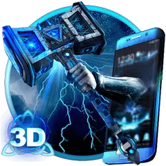 3D Thunder God Hammer Theme APK 下載