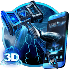 3D Thunder God Hammer Theme icono