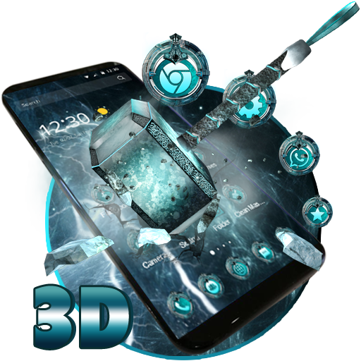 3D Thunder Hammer Theme