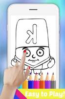 The Draw Coloring for Alphabet Blocks by Fans Cartaz
