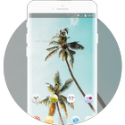 Theme for summer coconut tree wallpaper アイコン