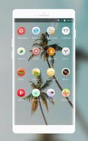 Theme for summer coconut tree wallpaper captura de pantalla 1