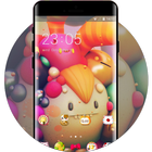 Colorful theme cute monster character 3d wallpaper icône