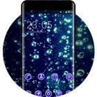 Colorful theme wallpaper drops water surface icon
