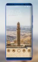 Theme for tower build desert MI Band 3 wallpaper الملصق