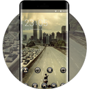 Landscape theme ab34 wallpaper walking dead city APK