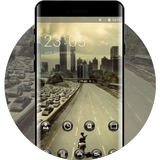 Landscape theme ab34 wallpaper walking dead city icono