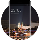 Landscape theme wallpaper moscow lights city red आइकन