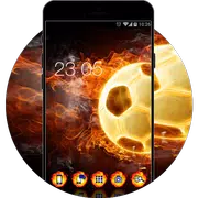 Cool Flame Ball Theme: Fire Wallpaper icons