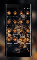 Theme for Vivo V5/V5 plus: Fire Skull HD Wallpaper Ekran Görüntüsü 1