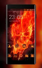 Fire Flaming Skull Theme for New Coolpad Wallpaper APK 下載