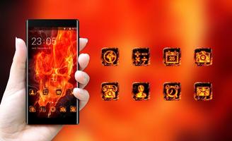 Fire Flaming Skull Theme for New Coolpad Wallpaper screenshot 3