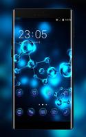 3D Neon Atom Live wallpaper HD & Launcher Theme Affiche