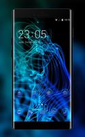 Abstract Smoke Theme: Chaotic line Wallpaper poster