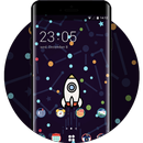 Space Rocket Theme Cartoon Design Wallpaper APK