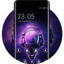 Neon skull Rock Theme for Cool Music Lover HD APK