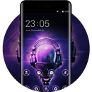 Neon skull Rock Theme for Cool Music Lover HD-APK