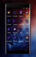 Galaxy live Wallpaper&Purple Style Theme for Oppo ảnh chụp màn hình 1