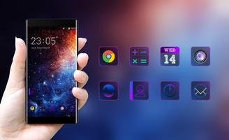 3 Schermata Galaxy live Wallpaper&Purple Style Theme for Oppo