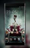 Skull theme skeleton king skull wallpaper poster