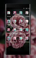 Cool theme rose pink raindrop flower summer تصوير الشاشة 1