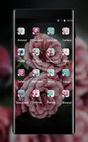 Cool theme rose pink raindrop flower summer screenshot 1