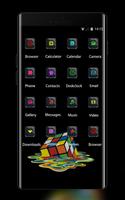 Cool theme rubiks cube colorful melting wallpaper স্ক্রিনশট 1