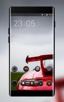 Theme for cool red car wallpaper постер