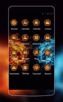 Cool Fire and Ice Neon Theme: Gold & Blue screenshot 1