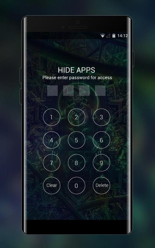theme for cool black rust iron chain green panther para android
