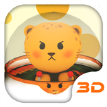 ”Cartoon Cheetah 3D Theme