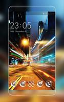 Dynamic City Night :Neon Light Street HDWallpaper Affiche