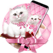 Cute Pink Kitty Theme Wallpaper