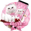 Cute Pink Kitty Theme Wallpaper APK