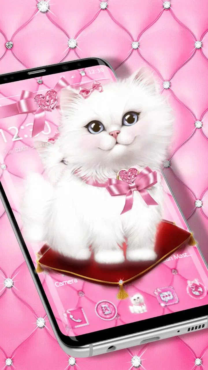 Cute Pink Kitty Theme Wallpaper APK per Android Download