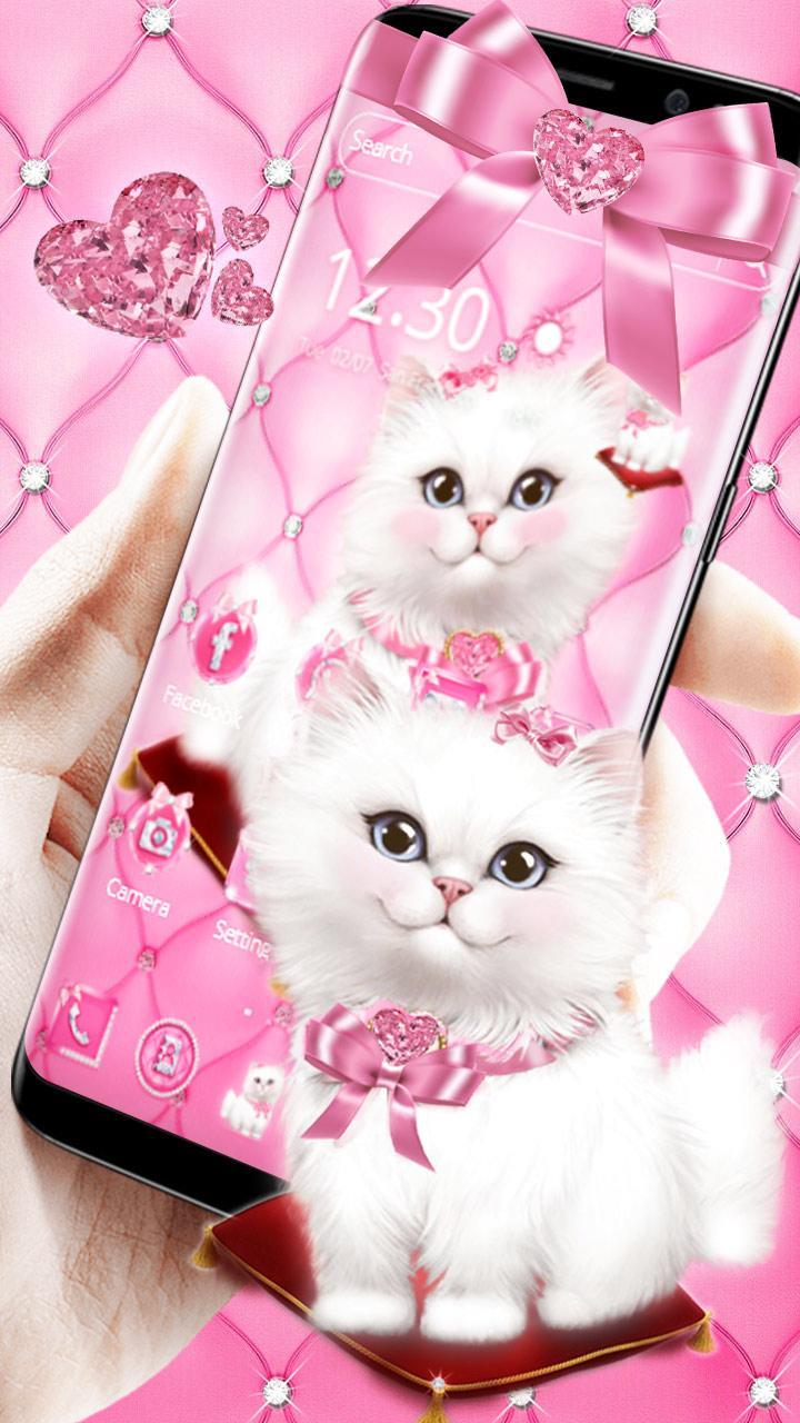 Pink Kitten Wallpaper Cute Cat Images - PetsWall