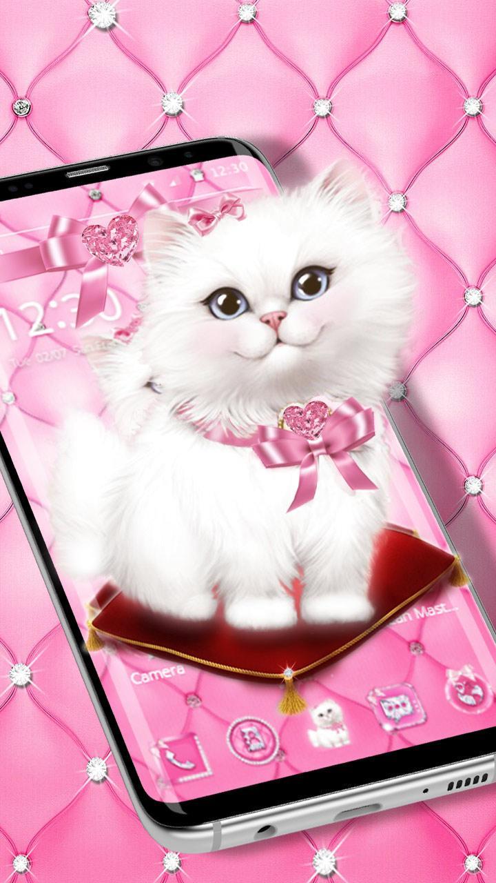 Pink Kitty Theme Kawaii icon packs pink wallpaper APK for Android