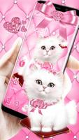 Cute Pink Kitty Theme Wallpaper screenshot 1