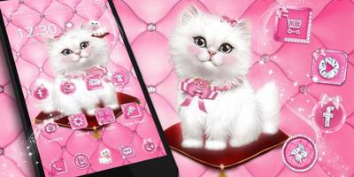 Cute Pink Kitty Theme Wallpaper screenshot 3